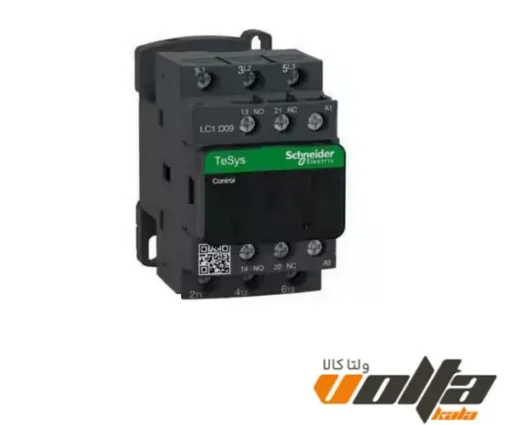 کنتاکتور 9 آمپر اشنایدر کد LC1D9 بوبین 220 ولت AC